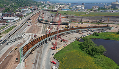 Photo: Construction on the Twin Ports Interchange in Duluth.
